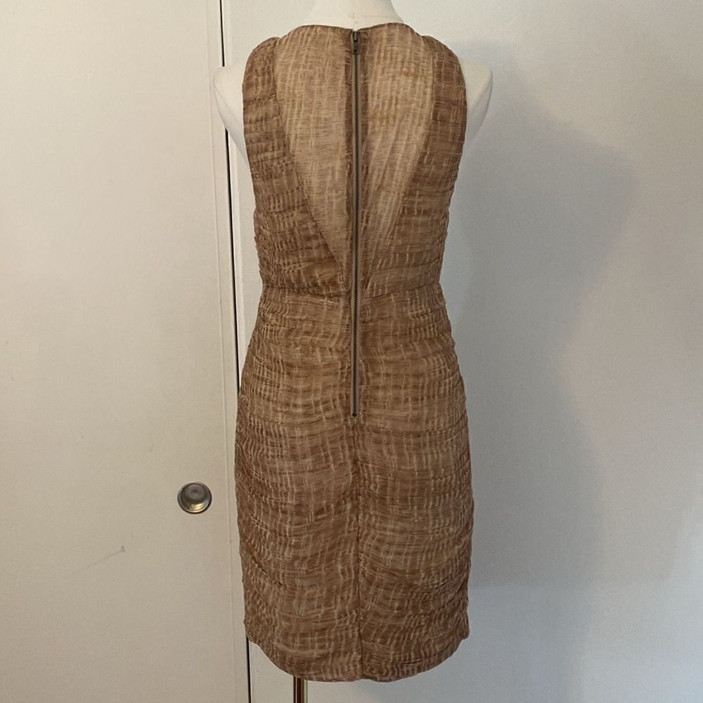 Alice & Olivia Ginger Ruched Chiffon Silk Mini Dress Size 4 - Picture 7 of 15